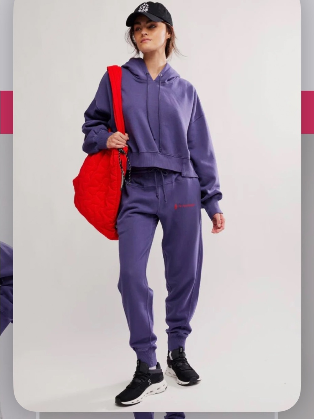 FP Movement Purple Track SET. Hoodie and joggers.